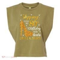 Stepping Into My 80th Birthday With God'S Grace & Mercy Garment-Dyed Women's Muscle Tee thumb 0