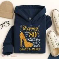 Stepping Into My 80th Birthday With God'S Grace & Mercy Hoodie thumb 4