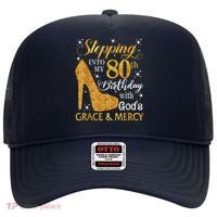 Stepping Into My 80th Birthday With God'S Grace & Mercy Hat thumb 0