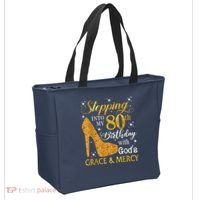 Stepping Into My 80th Birthday With God'S Grace & Mercy Tote Bag thumb 2