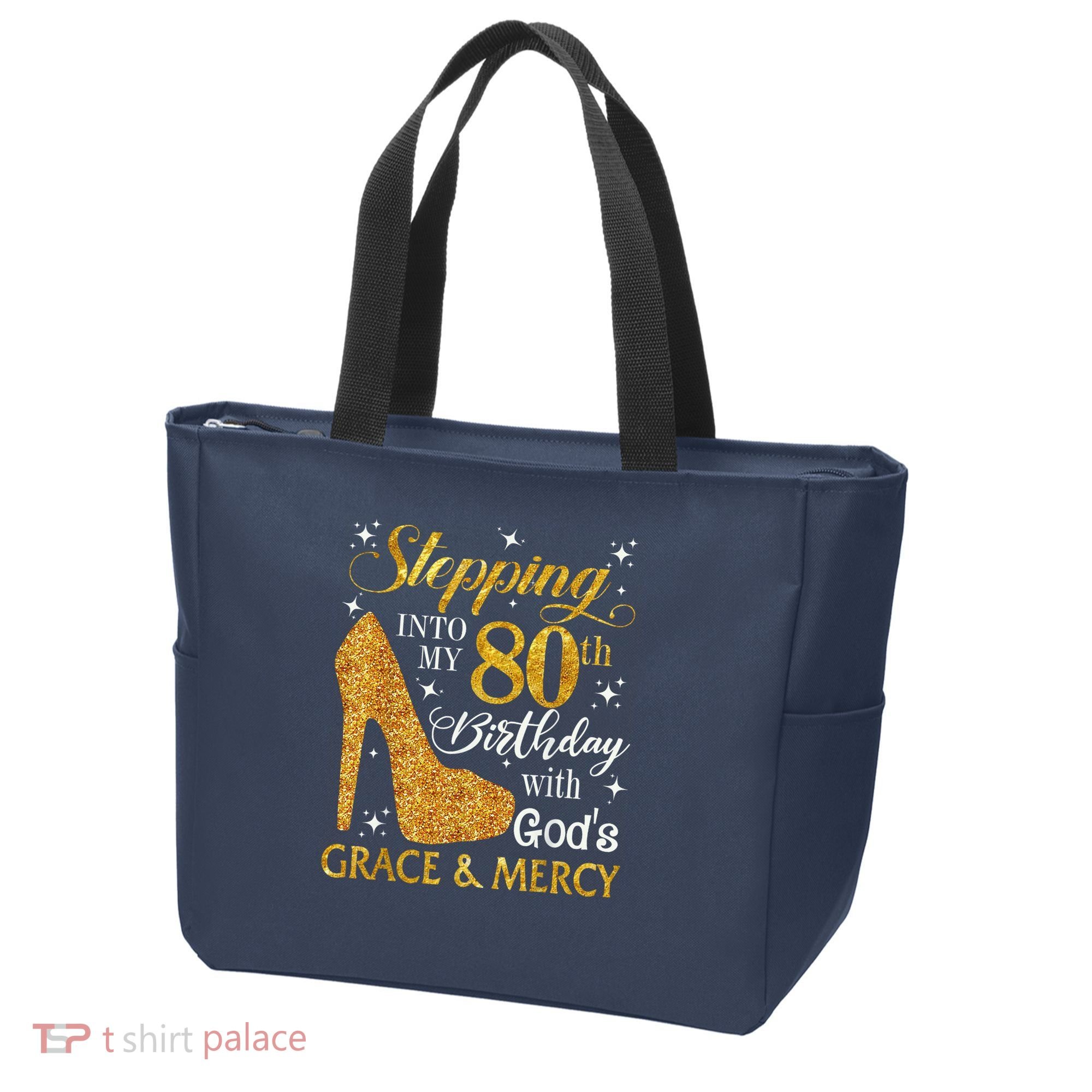 Stepping Into My 80th Birthday With God'S Grace & Mercy Tote Bag