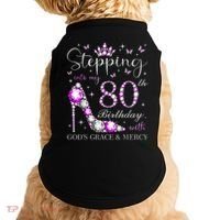 Stepping Into My 80th Birthday With God'S Grace & Mercy Doggie Tank thumb 0