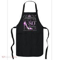 Stepping Into My 80th Birthday With God'S Grace & Mercy Apron thumb 0
