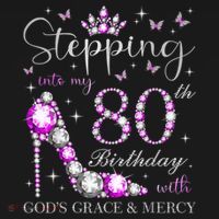 Stepping Into My 80th Birthday With God'S Grace & Mercy Women's Hoodie thumb 2