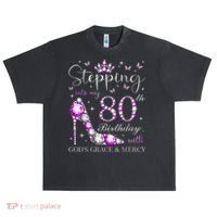 Stepping Into My 80th Birthday With God'S Grace & Mercy Urban Oversized Heavyweight T-Shirt thumb 0