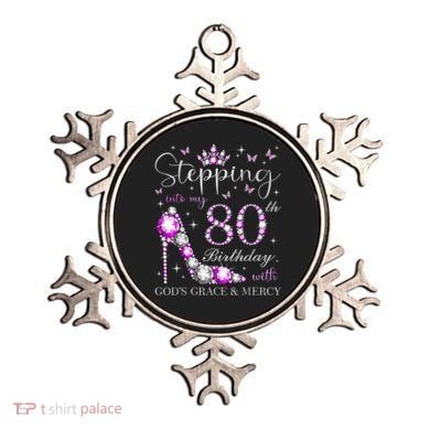 Stepping Into My 80th Birthday With God'S Grace & Mercy Ornament