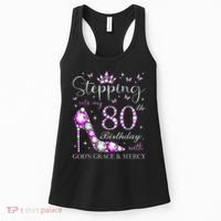 Stepping Into My 80th Birthday With God'S Grace & Mercy Women's Tank Top thumb 0
