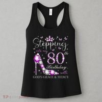 Stepping Into My 80th Birthday With God'S Grace & Mercy Women's Tank Top thumb 3