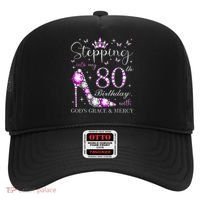 Stepping Into My 80th Birthday With God'S Grace & Mercy Hat thumb 0