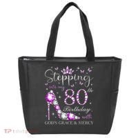 Stepping Into My 80th Birthday With God'S Grace & Mercy Tote Bag thumb 0