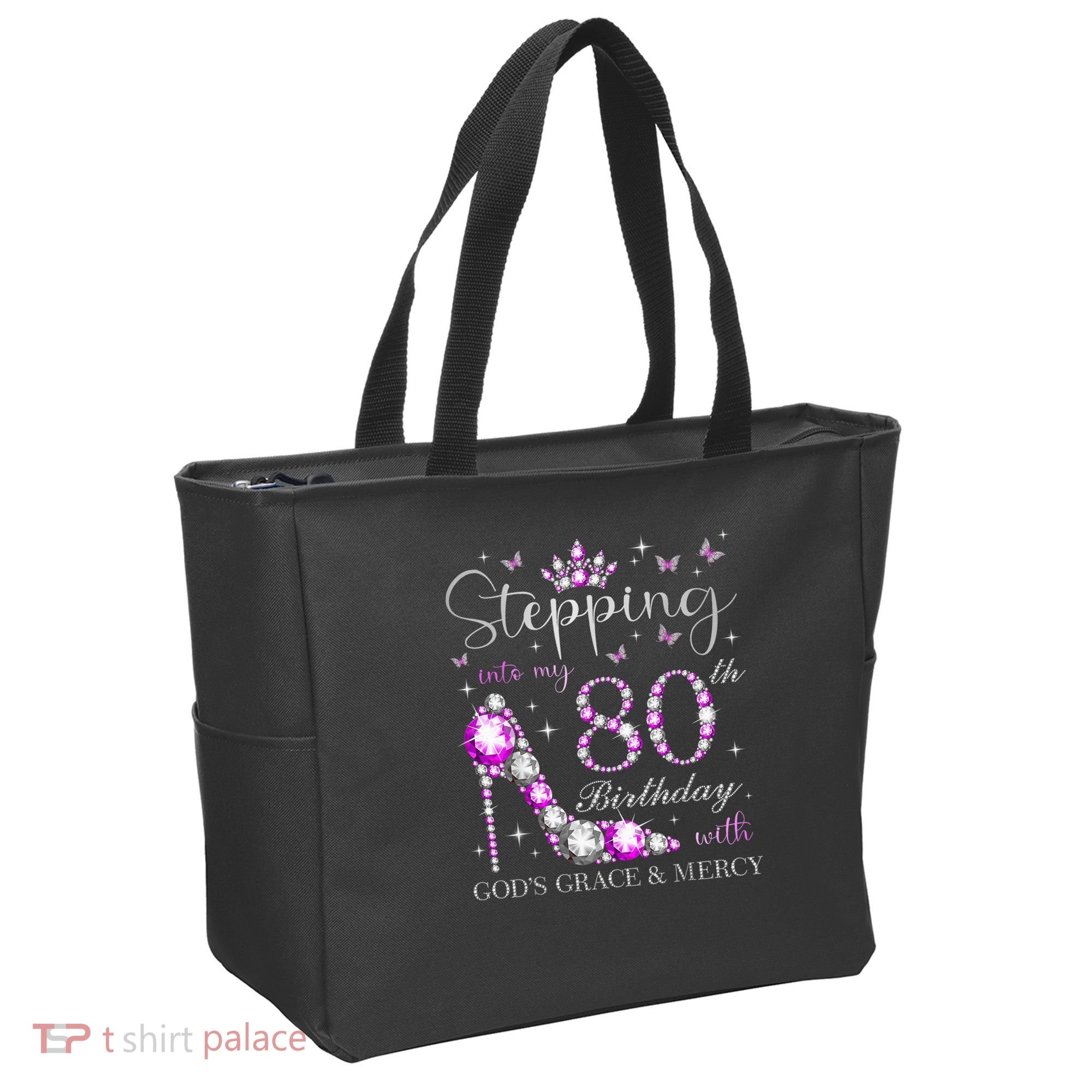 Stepping Into My 80th Birthday With God'S Grace & Mercy Tote Bag