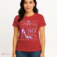 Stepping Into My 80th Birthday With God'S Grace & Mercy Women's T-Shirt thumb 4