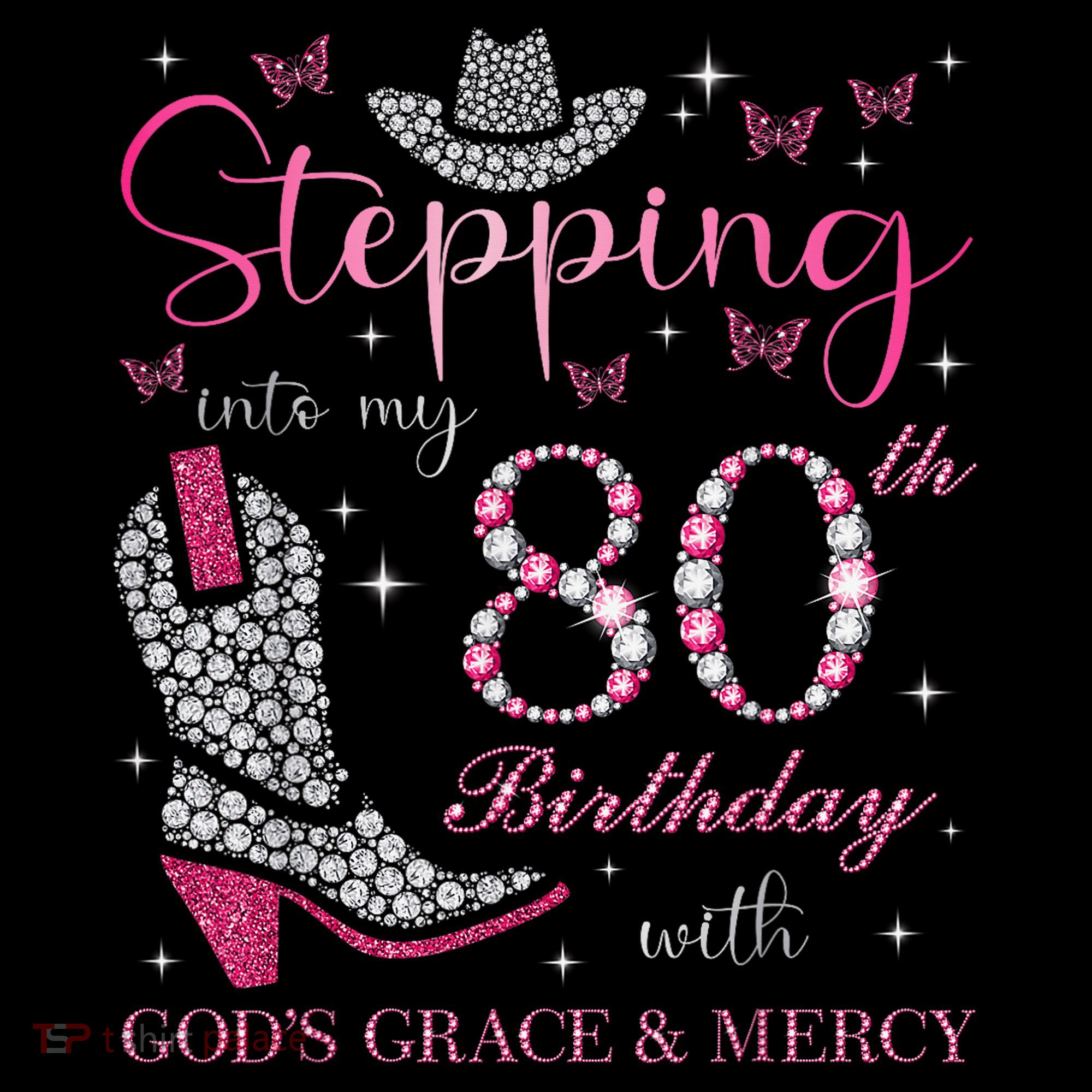 Stepping Into My 80th Birthday With God'S Grace And Mercy Stripe Pom Pom Beanie