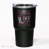 Stepping Into My 80th Birthday With God'S Grace And Mercy Tumbler thumb 0