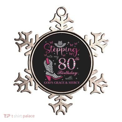 Stepping Into My 80th Birthday With God'S Grace And Mercy Ornament