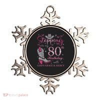 Stepping Into My 80th Birthday With God'S Grace And Mercy Ornament thumb 0