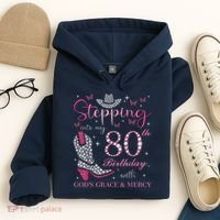 Stepping Into My 80th Birthday With God'S Grace And Mercy Hoodie thumb 4