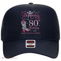 Stepping Into My 80th Birthday With God'S Grace And Mercy Hat thumb 0