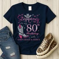 Stepping Into My 80th Birthday With God'S Grace And Mercy Women's T-Shirt thumb 3
