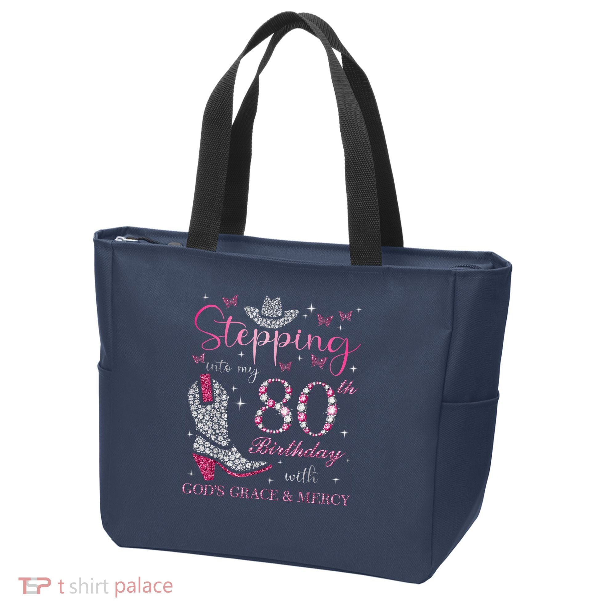 Stepping Into My 80th Birthday With God'S Grace And Mercy Tote Bag