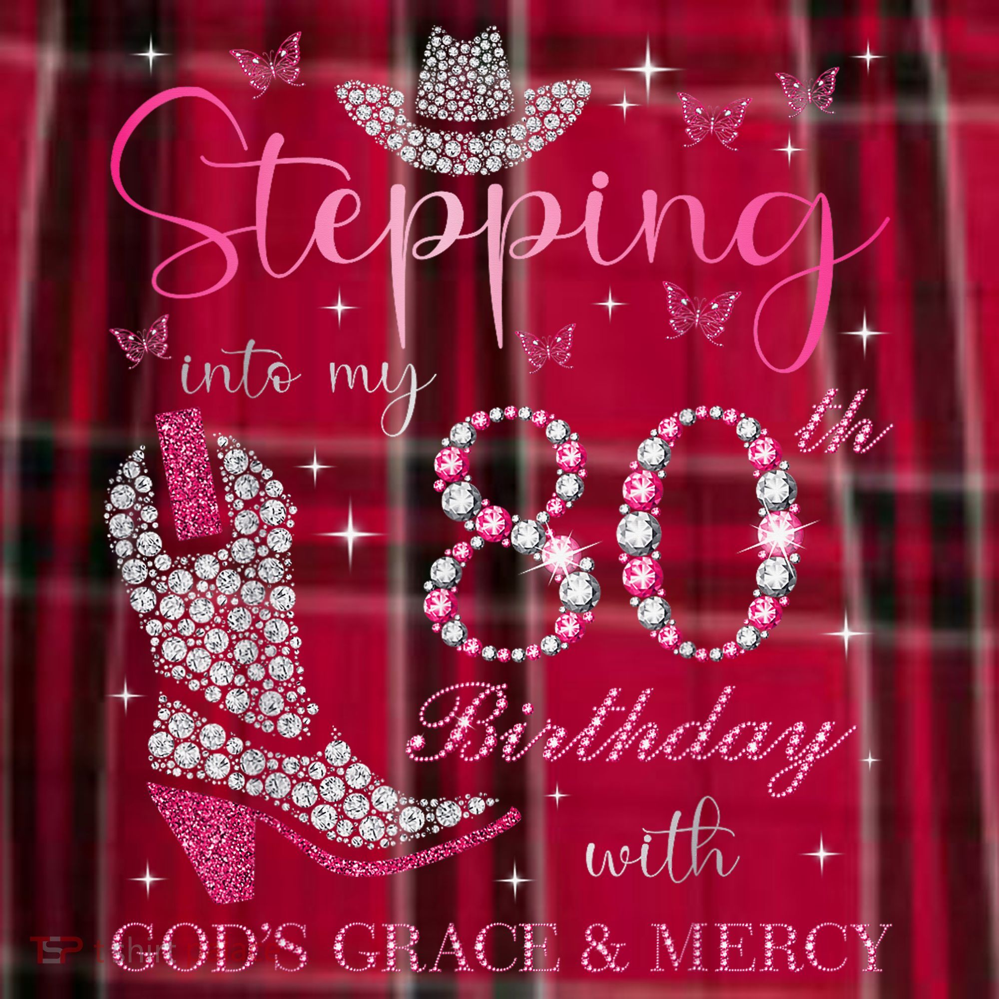 Stepping Into My 80th Birthday With God'S Grace And Mercy Men's Flannel Plaid Pajama Pants