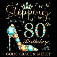 Stepping Into My 80th Birthday With God'S Grace And Mercy Stripe Pom Pom Beanie thumb 2