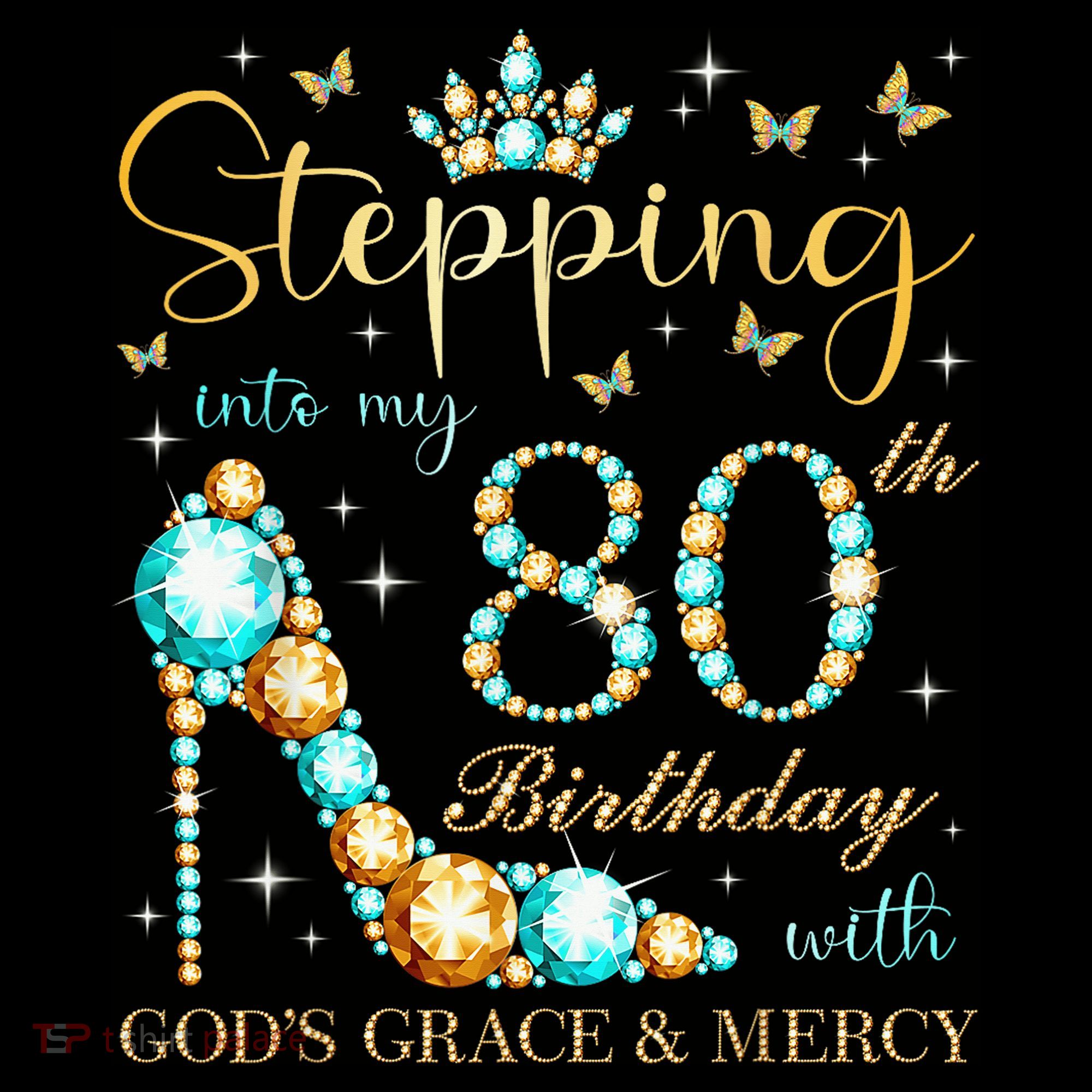 Stepping Into My 80th Birthday With God'S Grace And Mercy Stripe Pom Pom Beanie