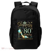 Stepping Into My 80th Birthday With God'S Grace And Mercy Backpack thumb 0