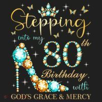 Stepping Into My 80th Birthday With God'S Grace And Mercy Golf Towel thumb 3