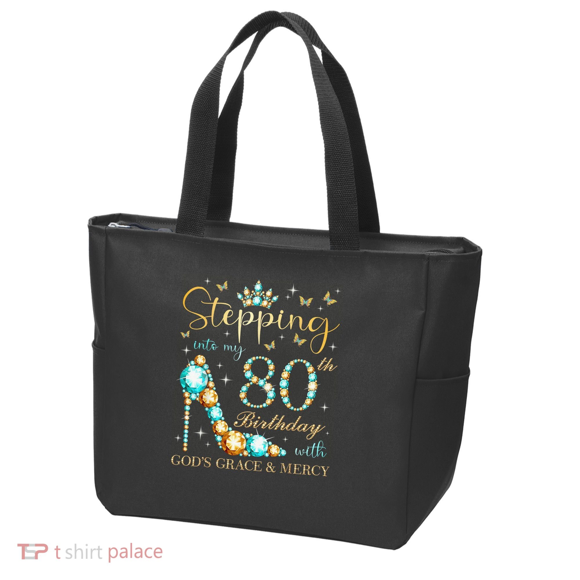 Stepping Into My 80th Birthday With God'S Grace And Mercy Tote Bag