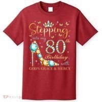Stepping Into My 80th Birthday With God'S Grace And Mercy T-Shirt thumb 0