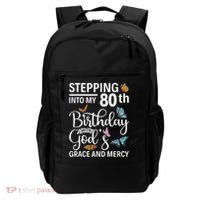 Stepping Into My 80th Birthday With Gods Grace And Mercy Backpack thumb 0