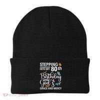 Stepping Into My 80th Birthday With Gods Grace And Mercy Beanie thumb 0
