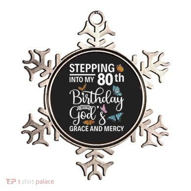 Stepping Into My 80th Birthday With Gods Grace And Mercy Ornament