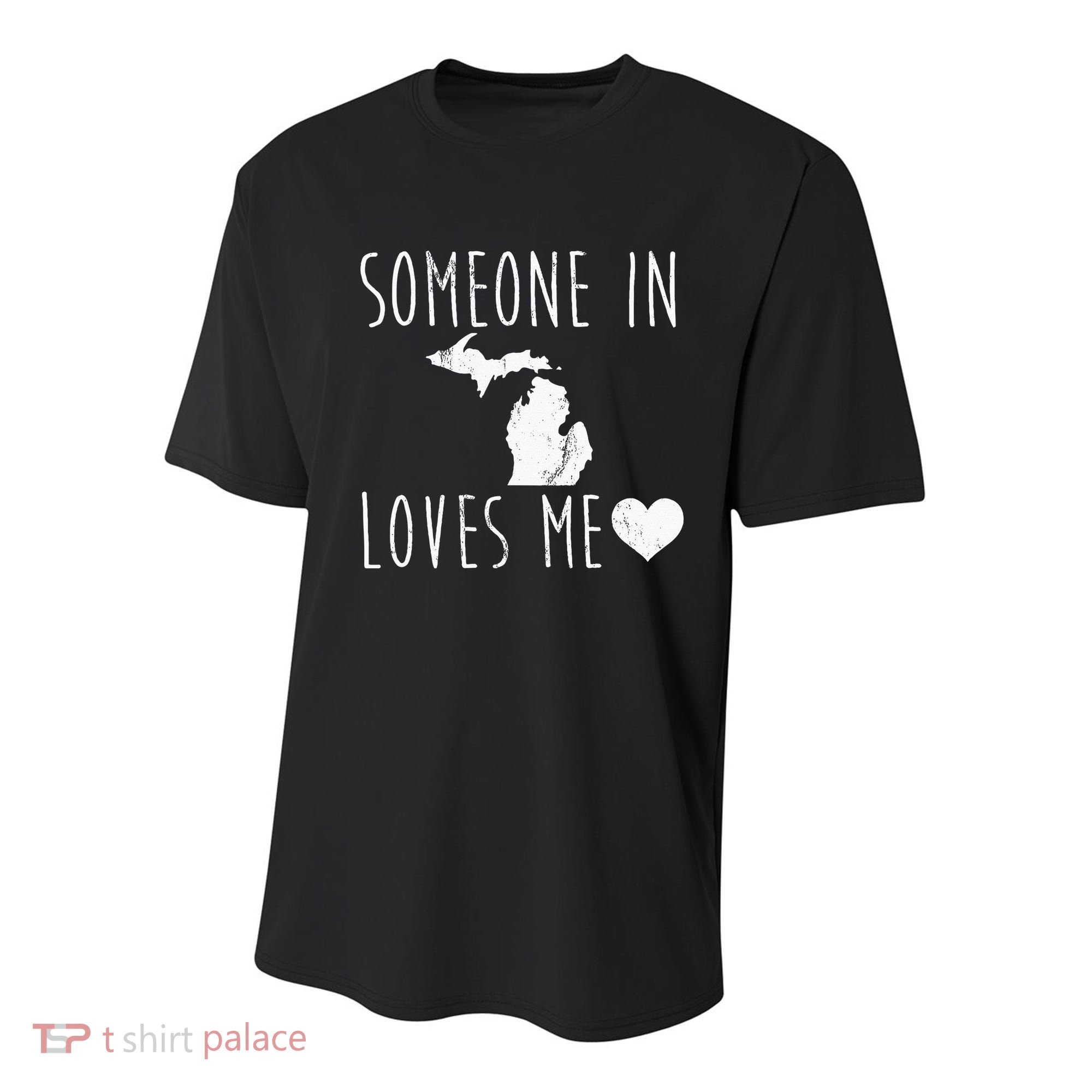 Someone In Michigan Loves Me! Cute State Gift Youth Performance Sprint T-Shirt