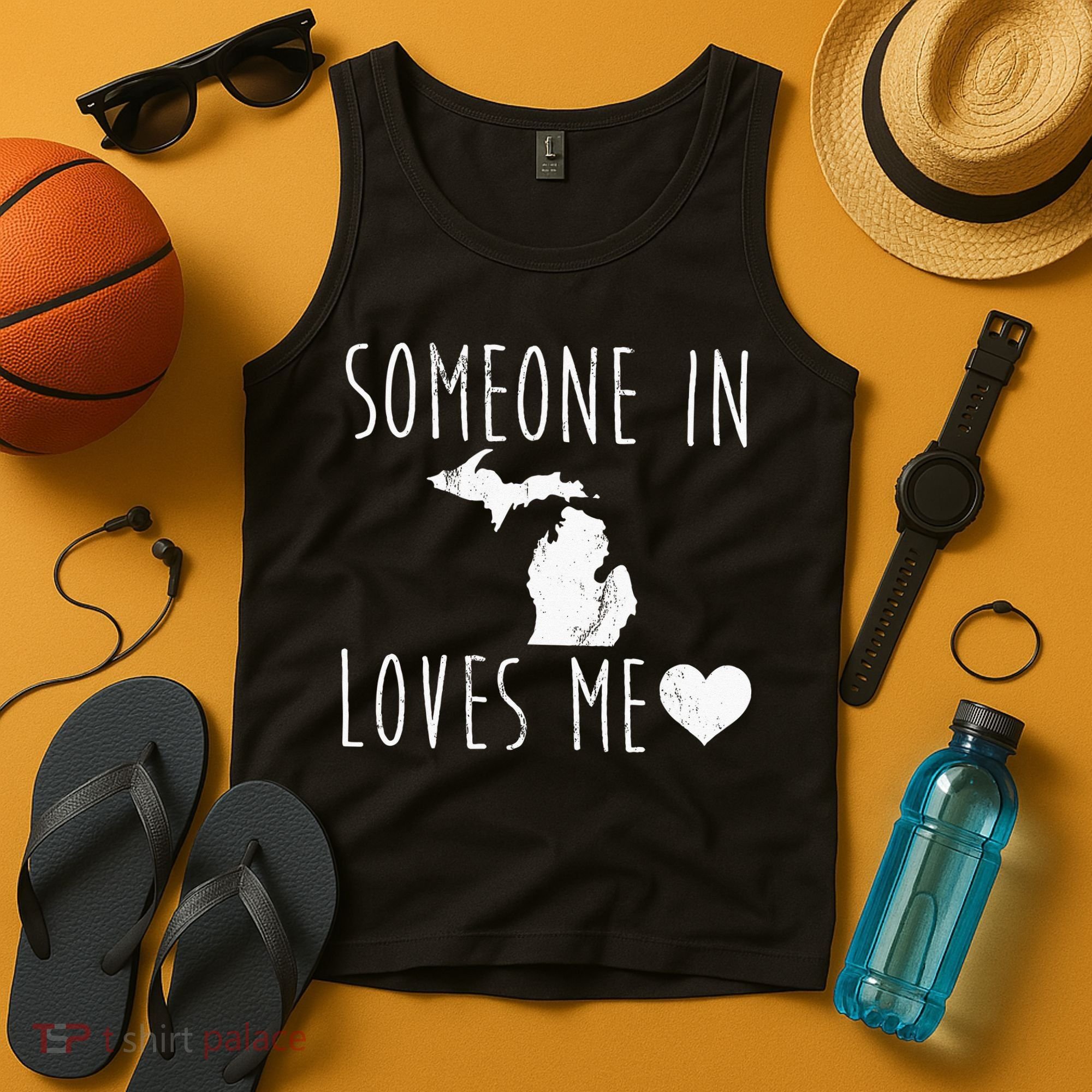 Someone In Michigan Loves Me! Cute State Gift Tank Top