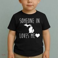 Someone In Michigan Loves Me! Cute State Gift Toddler T-Shirt thumb 2