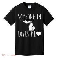 Someone In Michigan Loves Me! Cute State Gift Kids T-Shirt thumb 0