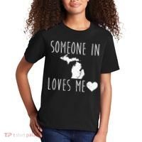 Someone In Michigan Loves Me! Cute State Gift Kids T-Shirt thumb 2