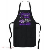 Stepping Into My April Birthday With Gods Grace  Mercy Gift Apron thumb 0