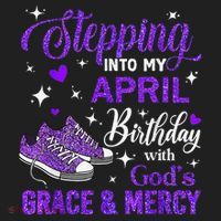 Stepping Into My April Birthday With Gods Grace  Mercy Gift Beanie thumb 2