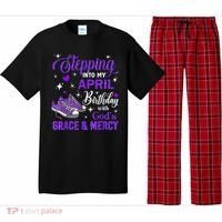 Stepping Into My April Birthday With Gods Grace  Mercy Gift Pajama Set thumb 0