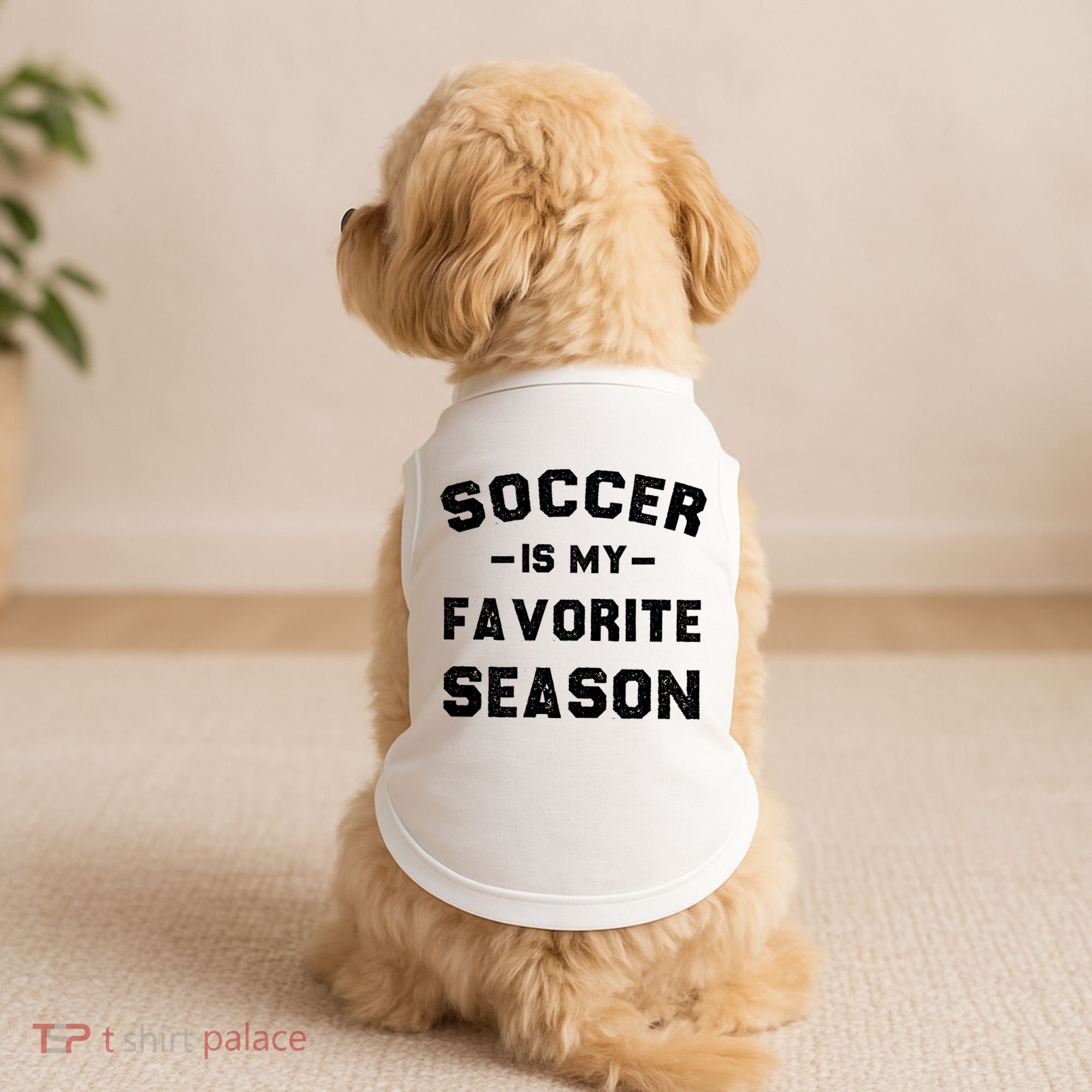 Soccer Is My Favorite Season Doggie Tank