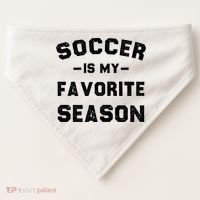 Soccer Is My Favorite Season USA-Made Doggie Bandana thumb 0