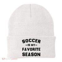 Soccer Is My Favorite Season Beanie thumb 0