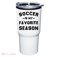 Soccer Is My Favorite Season Tumbler thumb 0