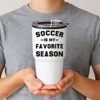 Soccer Is My Favorite Season Tumbler thumb 2