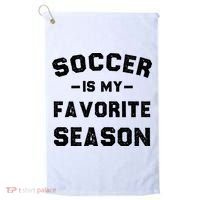 Soccer Is My Favorite Season Golf Towel thumb 0