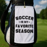 Soccer Is My Favorite Season Golf Towel thumb 2