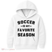 Soccer Is My Favorite Season Kids Hoodie thumb 0